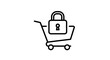 © maulana - Secure Shopping Cart Icon with Padlock Symbol, Online Security and E-commerce Protection Concept