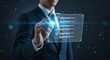 © fitria - Businessman Ticking Checklist on Futuristic Interface