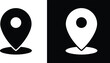 © Pixel_Art - Map marker icon, map pin location symbol, address navigation locator sign