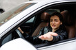 © F8  \ Suport Ukraine - Angry driver woman screaming at someone from car in traffic jam