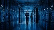 © Syed Abid Hussain - Dedicated IT professionals working in a futuristic data center, ensuring seamless connectivity and secure big data management for global digital infrastructure