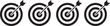 © shuvo   - target goal and focus arrow icon collection featuring archery target symbols in flat vector style for business success, aiming, and precision themes.