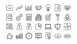 © Vector Galaxy - Business development and corporate strategy line icons with business, strategy
