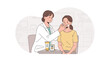 © akana - Doctor examining patient. Medical checkup illustration.