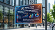 © john - Dynamic outdoor advertisement displaying an advanced digital marketing strategy with data insights and business analytics for modern companies