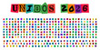 © velikiyzayats - UNIDOS 2026, letras de estilo nota de rescate, alfabeto recortado de revistas, tipografia creativa para disenos de carteles y proyectos graficos