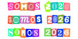 © velikiyzayats - SOMOS 2026 letras estilo collage de recortes de revista, diseno tipografico colorido para eventos, celebraciones, proyectos de futuro y disenos graficos modernos