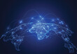 © GRAPHIC ZONE - Global network connections with a world map illustration in blue tones