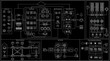© Pixelperformer - AI Infrastructure Cloud Architecture Data Pipeline Blueprint Technical Drawing Vector Set Multi View Cyan Outline on Black Background