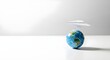© OcillLuvv - Paper Airplane Flying Above Earth Globe – Global Education and Travel Concept