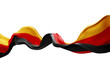© ArtBackground - German flag flowing isolated on transparent background with fabric texture 3D render