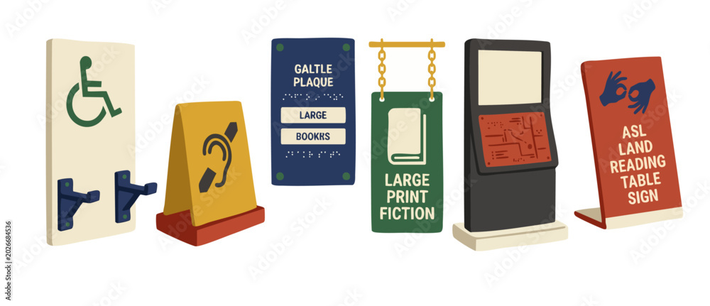 Support Inclusion Signage Accessibility Signage Collection for Inclusive Public Spaces, ADA ...