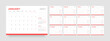 © dimakostrov - Monthly calendar template for 2027 year. Diary planner with Monday start.