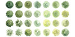 © md - Set of top view tree symbols for landscape architecture design and site plan rendering