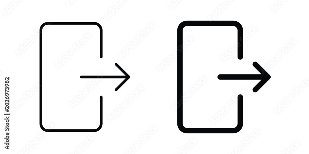 Exit icon for apps and websites. Vector symbols Stock Vector | Adobe Stock