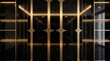 © fatkhul - Elegant black and gold interior design with geometric lines and lighting