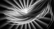© Ng - Close up macro shot of flowing blonde hair strands with radial light patterns in black and white