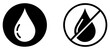 © graphixecho - water drop circle icon vector set