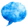 © Mizan - Watercolor speech bubble illustration isolated on transparent background