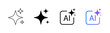 © Richardson - AI Sparkle Generate Symbol Icon Set for Artificial Intelligence Applications, Machine Learning Interface and Web UI Design