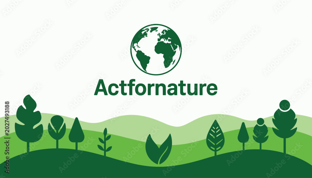 World environment day act for nature save the planet Stock Vector ...