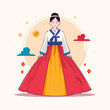 © murti - Woman in Traditional Korean Hanbok Dress
