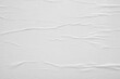 © Kwangmoozaa - White Crumpled Glued Paper Texture Background for Poster Mockup