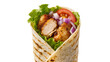 © AnaMaria - Grilled chicken wrap with lettuce tomato and onion, isolated on transparent background