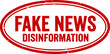 © N2 - Red Fake News Grunge Rubber Stamp