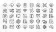 © MstBrishti - Data traffic and cloud server line icon pack with editable stroke vector illustration collection