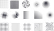 © Pngs Era - Distorted Grid Pattern Abstract Background. Distorted Wavy Grid Mesh Abstract square geometric pattern  Set Halftone Dot Pattern Pop Art Comic Style Set of halftone radial gradient dots, circular PNG