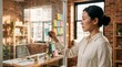© Николай Срибяник - Asian female UI designer planning user journey on glass board in modern office.
