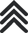 © AnilaStudio - 上向きの矢印が3本並んだシンプルなベクターアイコン、上昇や進歩、成長を示すミニマルなデザイン、ビジネスやテクノロジーのプレゼンテーションに最適なグラフィック素材