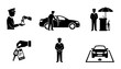 © Shanta - Valet Service Icons: Parking, Car, Attendant