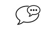 © MSTMARIA - speech bubble icon with ellipsis black line drawing on white