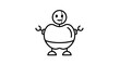 © Jamaludin - Funny cartoon robot with round body and simple design