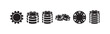© KirST - Black and white casino poker chips, displayed as stacks, individual pieces, and a single chip with a detailed pattern.