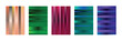© Khalid - Abstract gradient stripe background set, colorful vertical and horizontal line patterns, modern geometric textures for web design and print