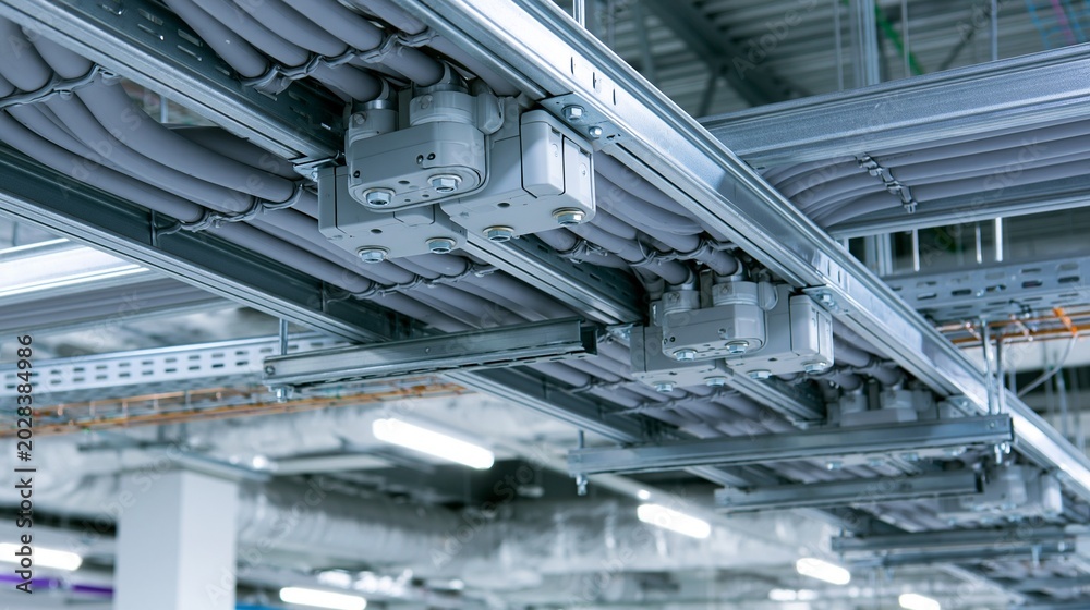 Enclosed busway system installation featuring modular components for ...