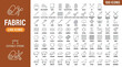 © fahim - A collection of fabric line icons including various textiles and sewing tools for design and editing purposes. , jpg, vector icons file, png,