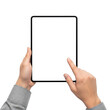© shofique - Hands holding a blank tablet device for interaction
