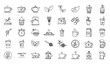 © KHATUN - Tea and coffee line icons set beverage cafe and drink elements