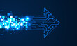 © natrot - Abstract arrow direction. Technology background