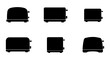 © VECTOR STORE - Toaster Icons Set, Kitchen Appliance Vector Graphics, Breakfast Machine Silhouettes, Modern Home Device Collection