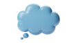 © Nolan - Blue 3D thought bubble with small dots, isolated on transparent background