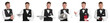 © New Africa - Waiter in uniform. Portraits of man on white background, collection