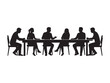© Mahasin - Group of people sitting around conference table in meeting discussion