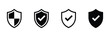 ©    - Shield check mark icon set or security shield protection icon with tick symbol. vector illustration