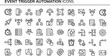 © MDShahin - Event trigger automation icon collection in minimal outline style for workflow systems, notifications, and cloud based software interface design