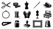 © 21graphic - Vintage Engraving Style Line Art Icons of Sewing, Tailoring  Textile Craft Tools. Fashion Design  Handicraft Supplies Collection.